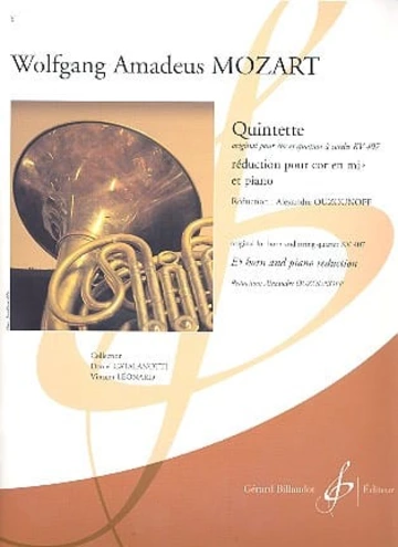 Quintette. Original pour cor et quatuor à cordes KV 407 Visuel